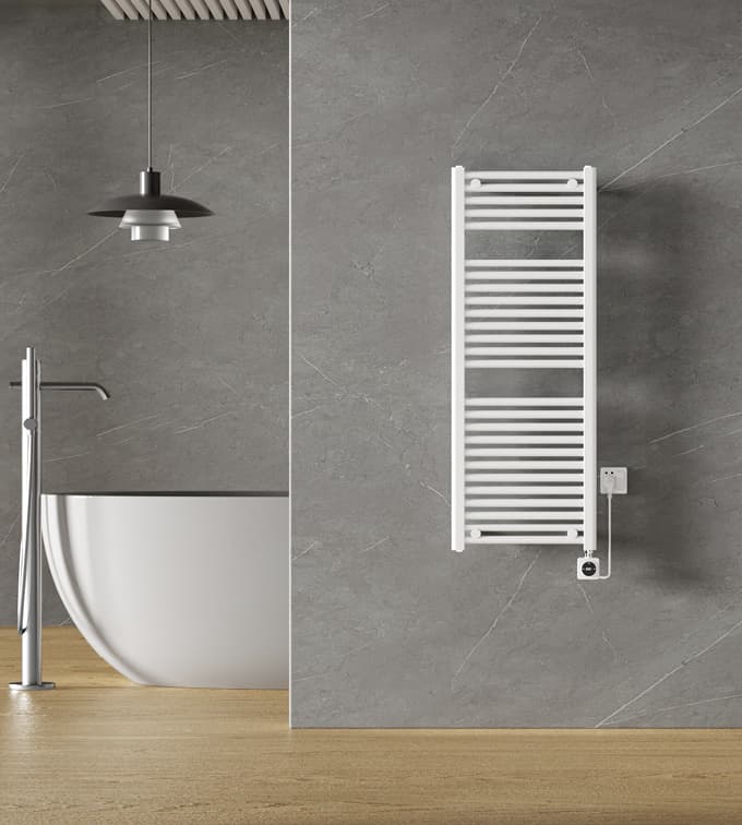 Smart - elektrische handdoekradiator - Glans Wit -118,5 x 45