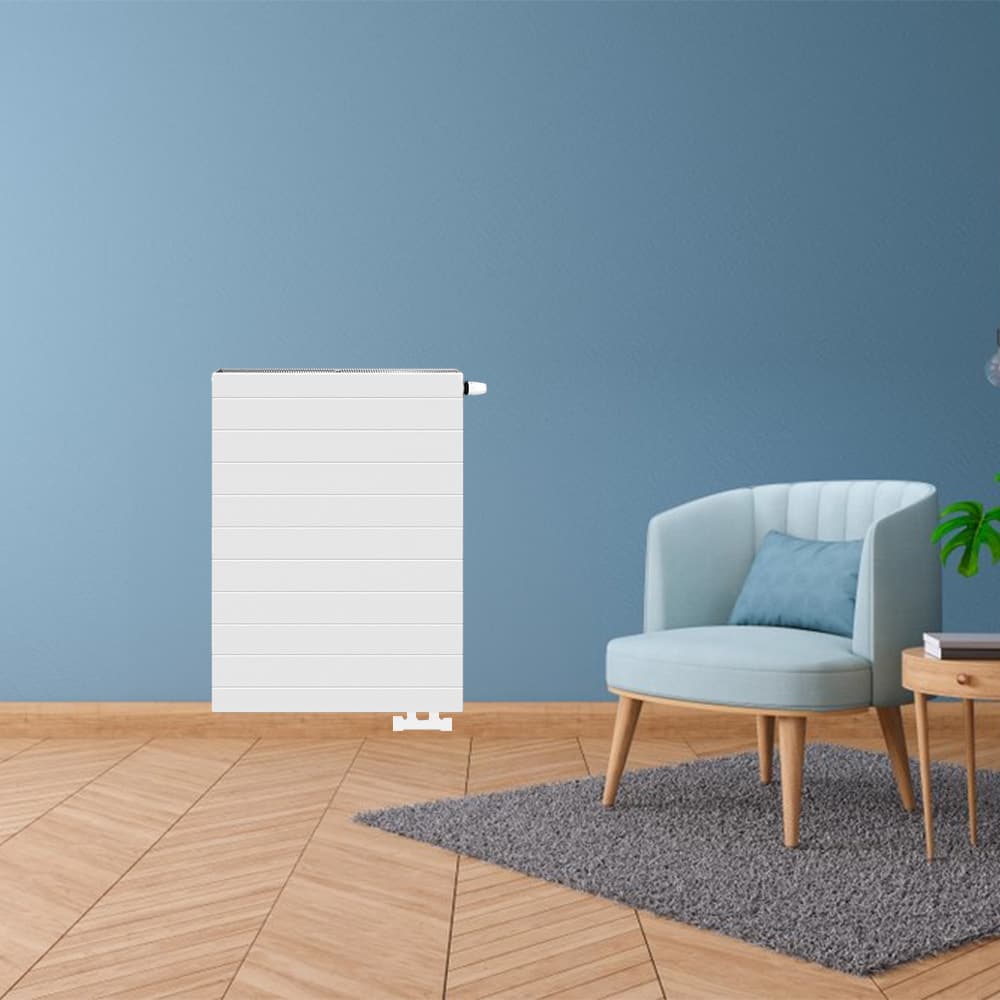 H90 x B60 T22 - Paneelradiator C6 gegroefde voorzijde Wit