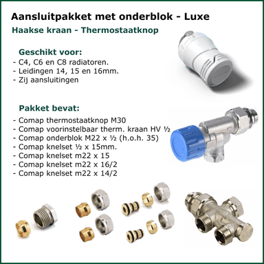 Set 9 - Aansluitset Haaks verkeerd - Onderblok - Luxe