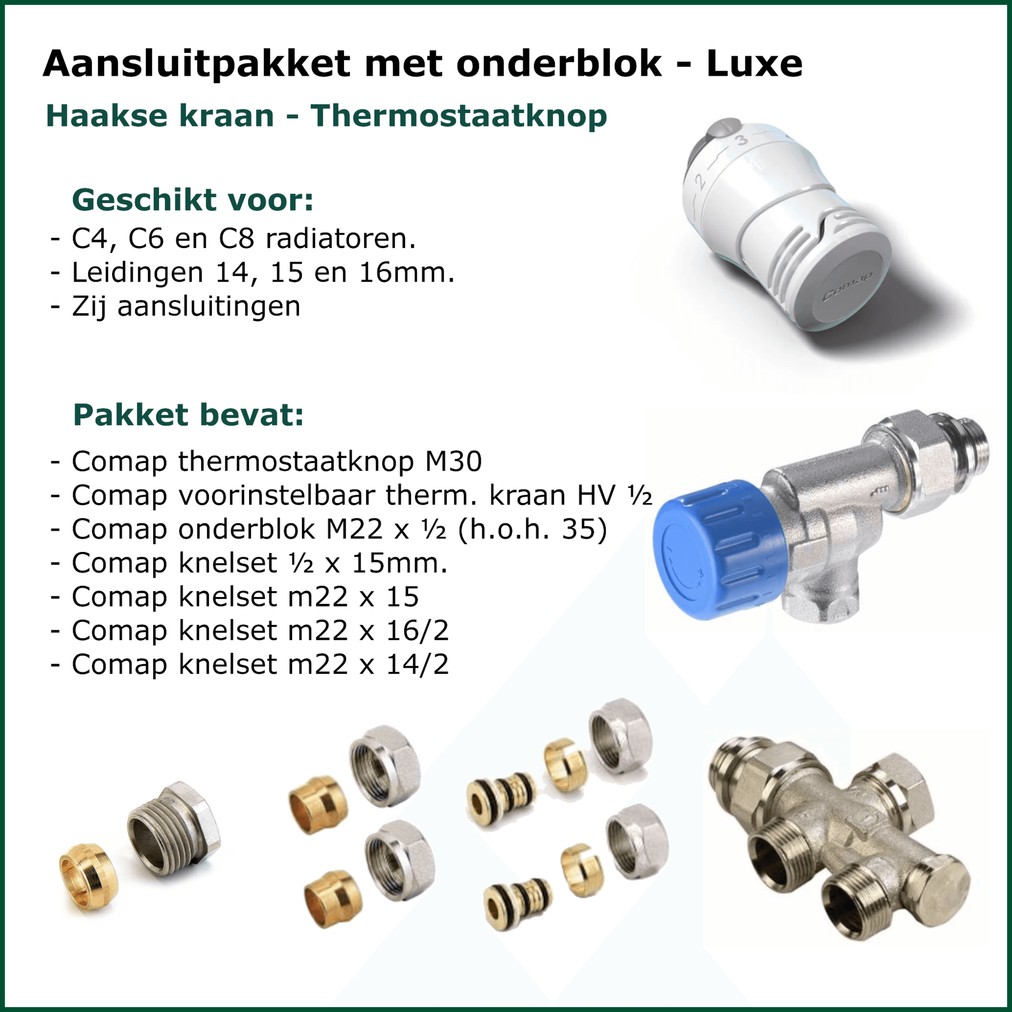 Set 9 - Aansluitset Haaks verkeerd - Onderblok - Luxe