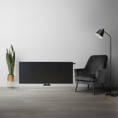 H60 x B300 T22 - Paneelradiator C6 vlakke voorzijde Mat Zwart