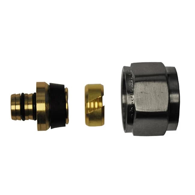 luxe adaptor 16x2,0 Eurok. geborsteld staal
