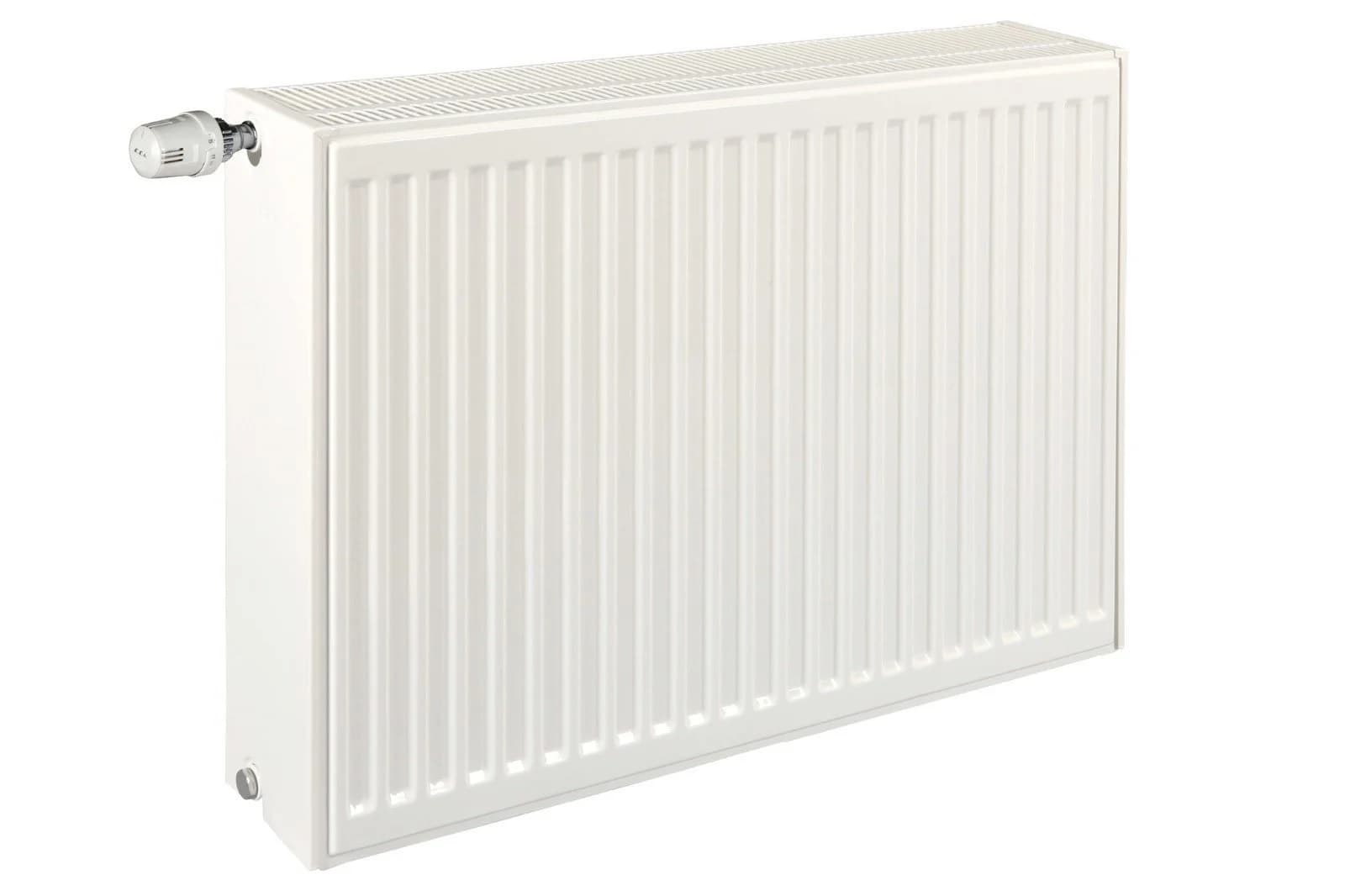 H40 x B60 T33 - Paneelradiator C8 geribbelde voorzijde Wit