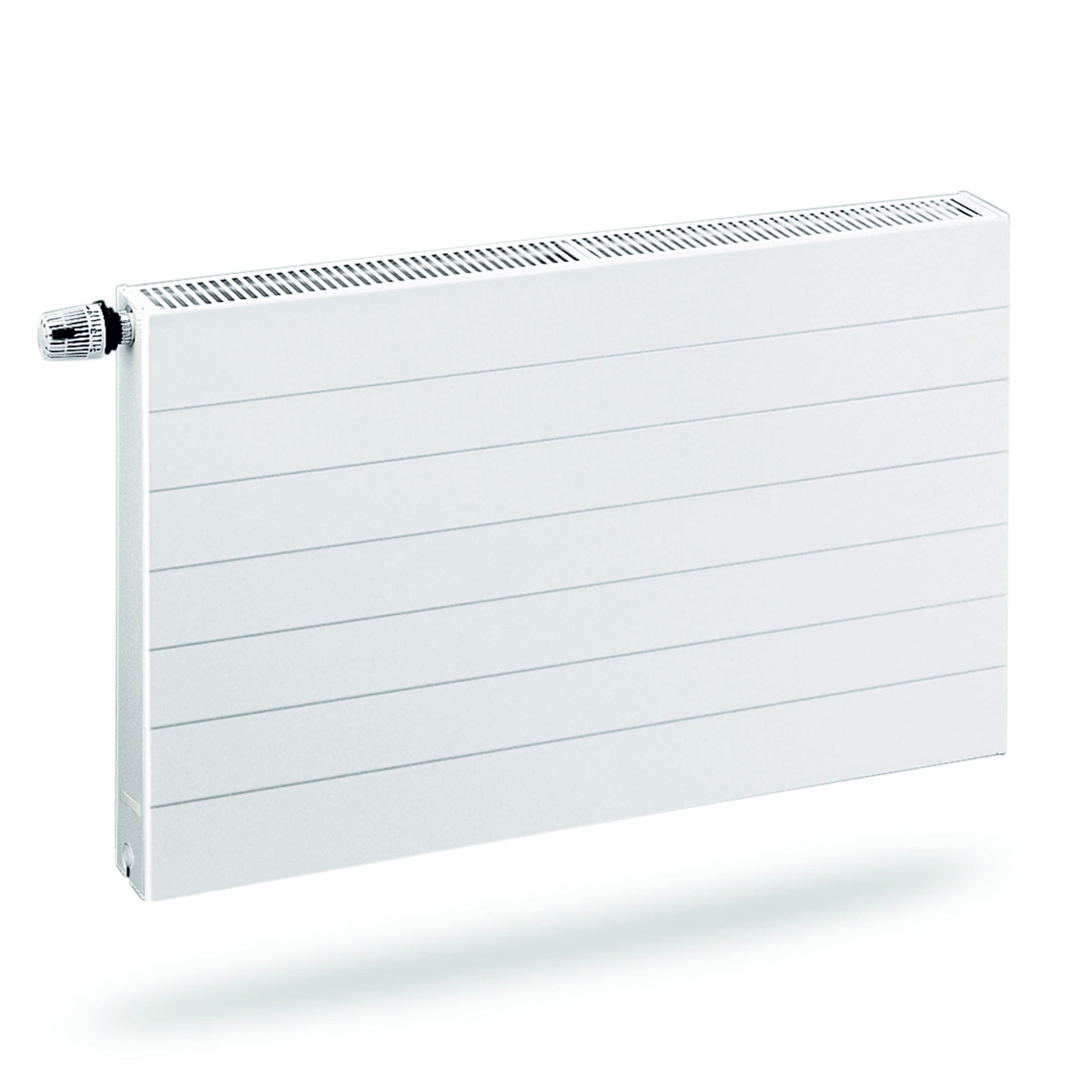 H60 x B100 T22 - Hybride Paneelradiator C8 gegroefde voorzijde Wit