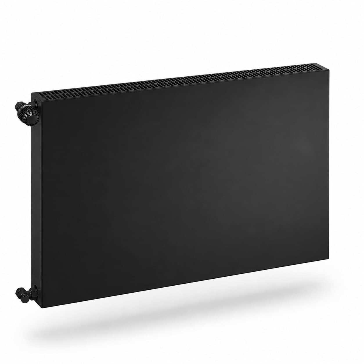 H60 x B100 T22 - Hybride Paneelradiator C8 vlakke voorzijde Mat Zwart