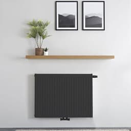 H60 x B120 T22 - Paneelradiator C8 geribbelde voorzijde Mat Zwart