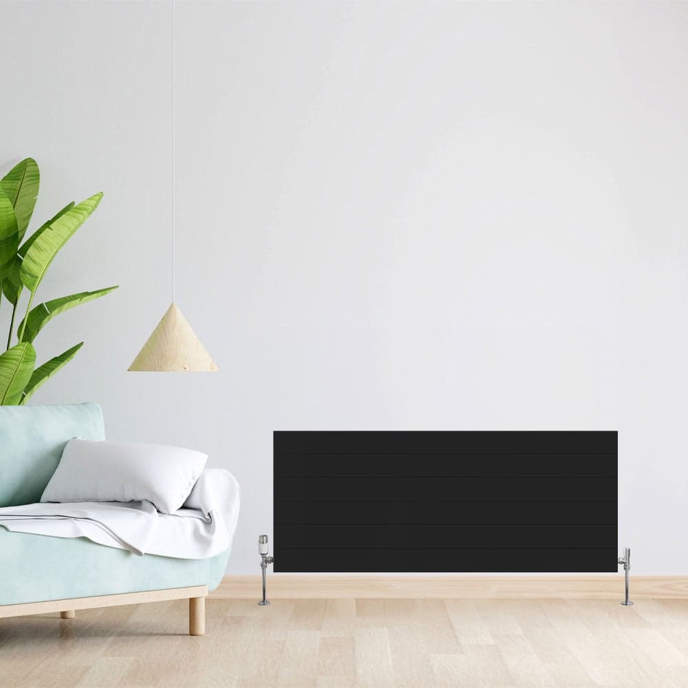 H40 x B60 T11 - Paneelradiator C4 gegroefde voorzijde Mat Zwart