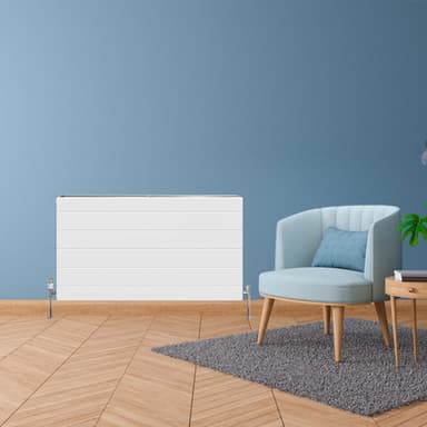 H30 x B300 T22 - Paneelradiator C4 gegroefde voorzijde Wit