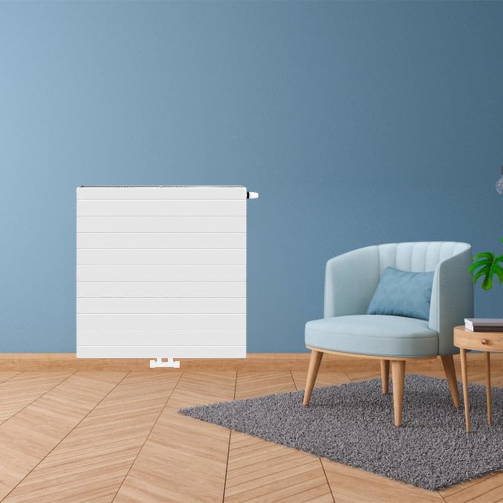 H90 x B100 T11 - Paneelradiator C8 gegroefde voorzijde Wit