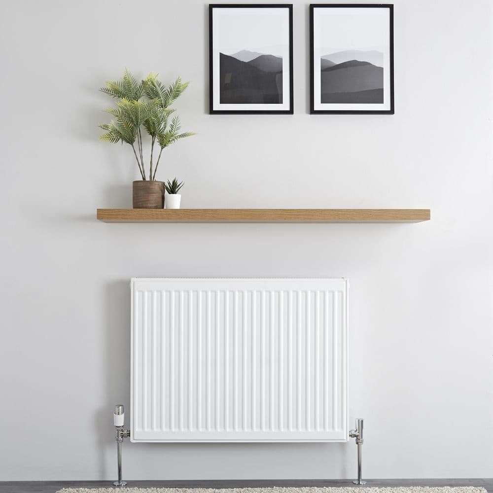 H30 x B260 T22 - Paneelradiator C4 geribbelde voorzijde Wit
