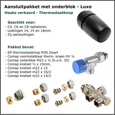 Set 9 - Aansluitset HV Onderblok Luxe Zwart