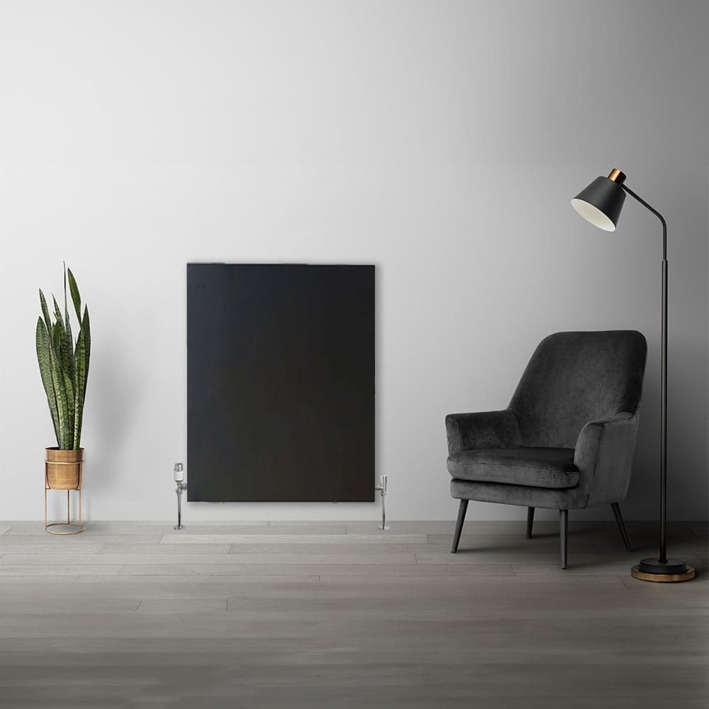 H90 x B40 T22 - Paneelradiator C4 vlakke voorzijde Mat Zwart