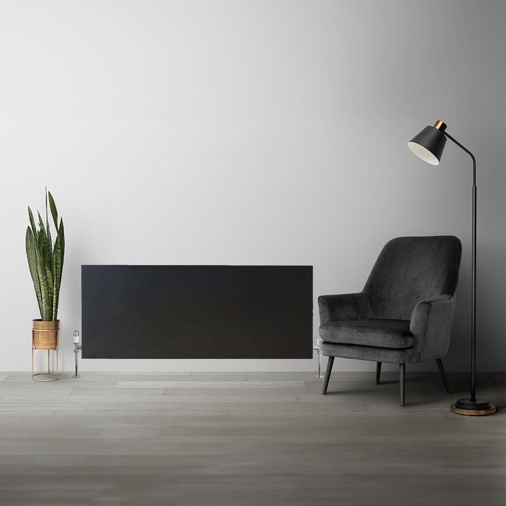H30 x B260 T22 - Paneelradiator C4 vlakke voorzijde Mat Zwart