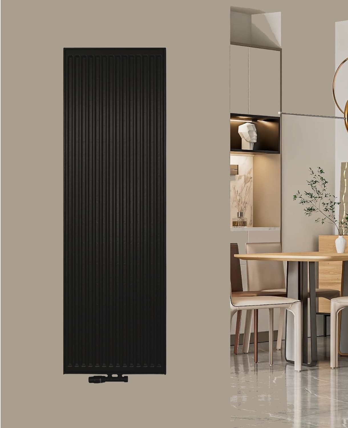 Verticale radiator zwart
