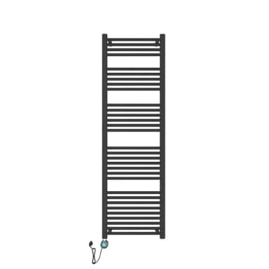 H180 x B55 cm - elektrische handdoekradiator 900 Watt - Mat Zwart