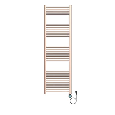 H120 x B50 - elektrische Handdoekradiator 700W geborsteld koper