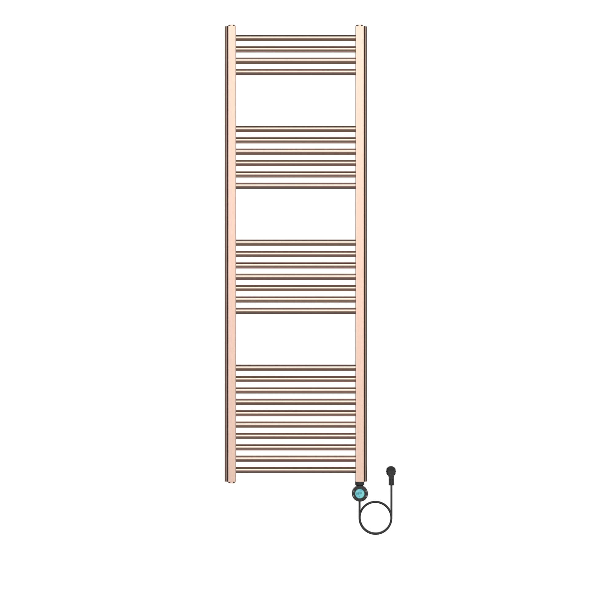 H120 x B50 - elektrische Handdoekradiator 700W geborsteld koper