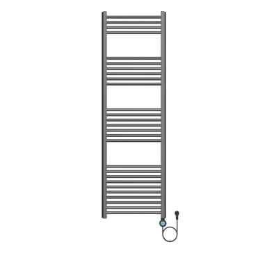 H160 x B50 cm elektrische Handdoekradiator 700W Gunmetal